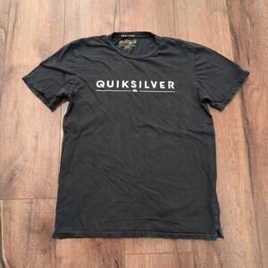 Y2K Quiksilver Men's Large Shirt Spellout Skate Surf California Gray‎
